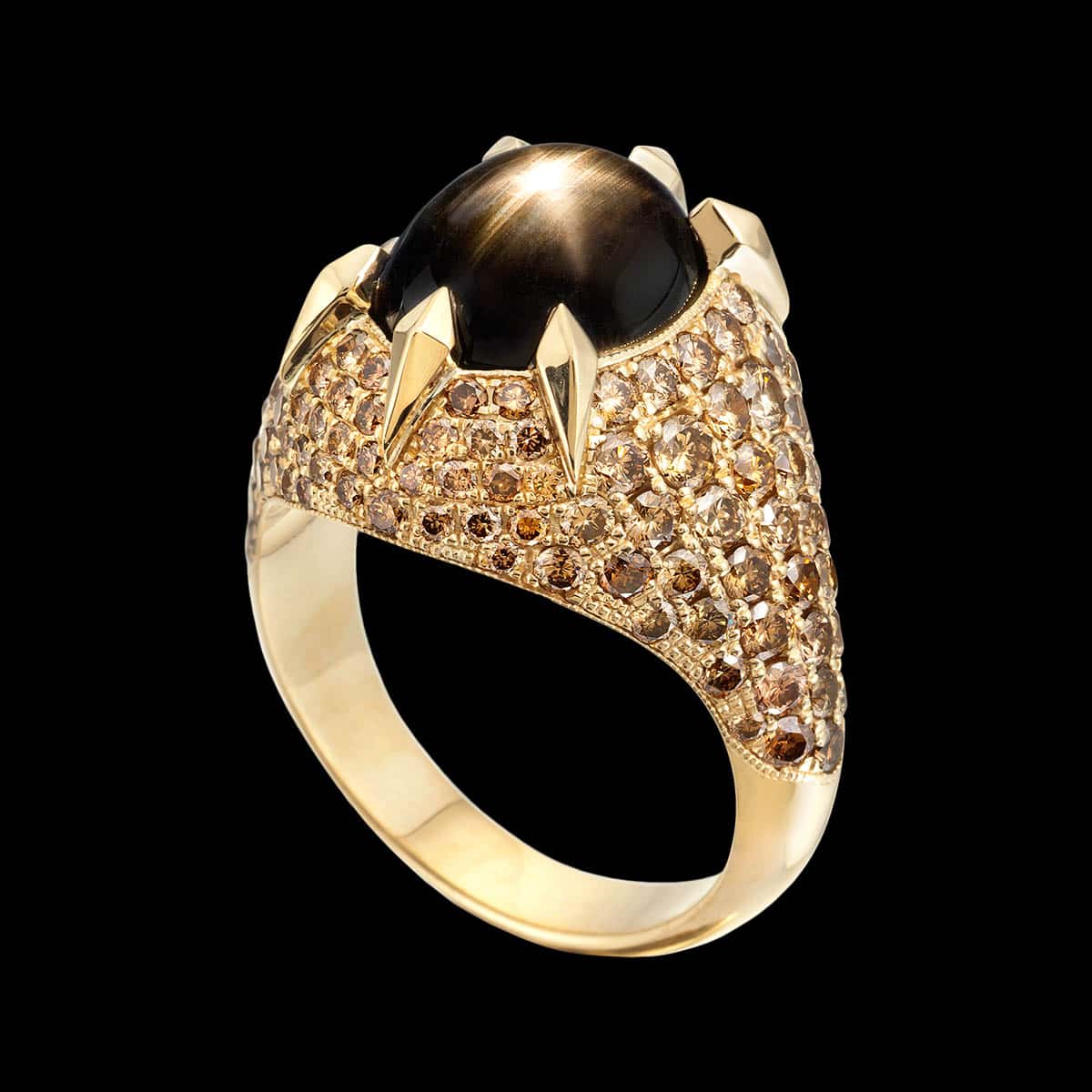 Star Sapphire, Diamond & Gold Ring | Cosmos