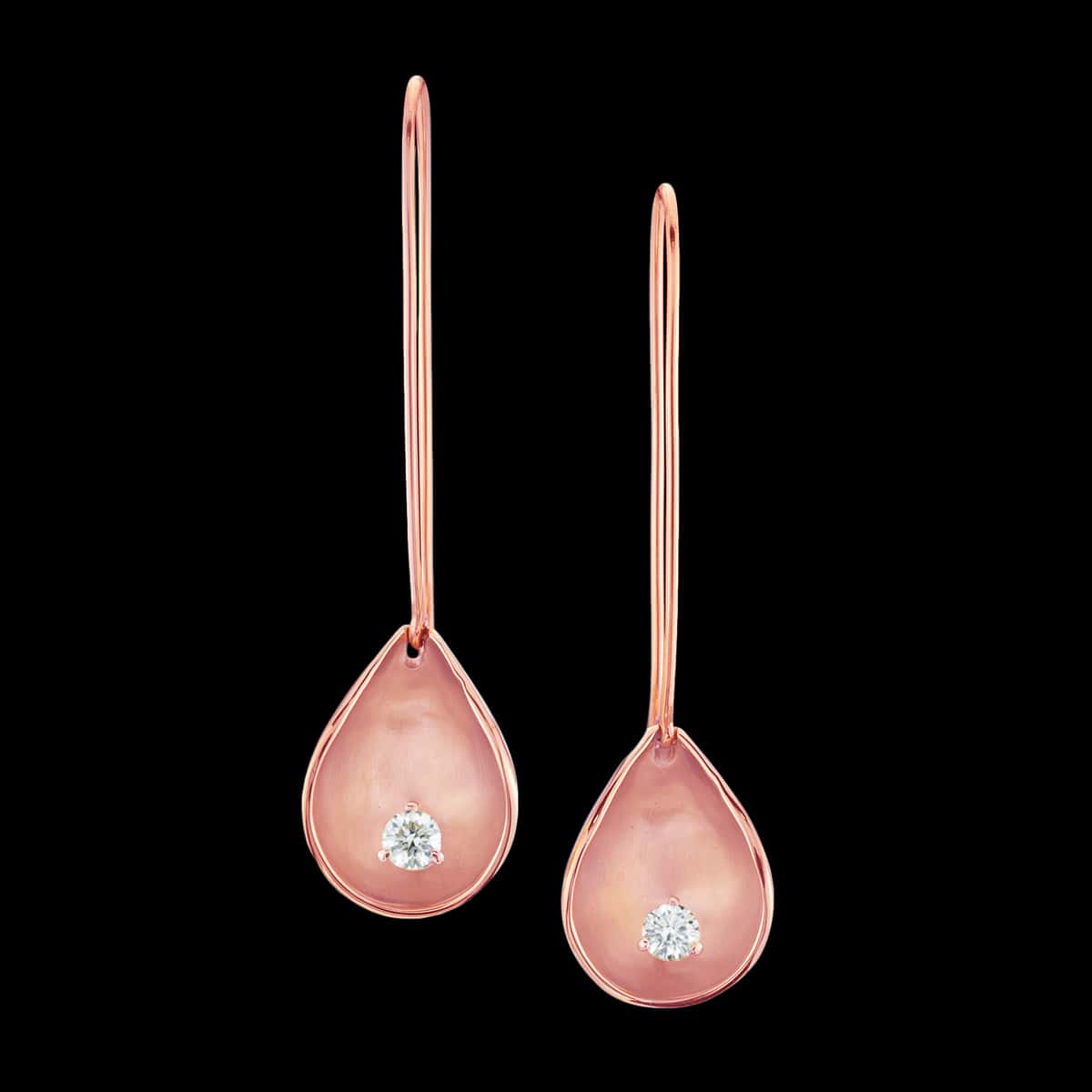 L'Aqua Rose Gold Diamond Earrings