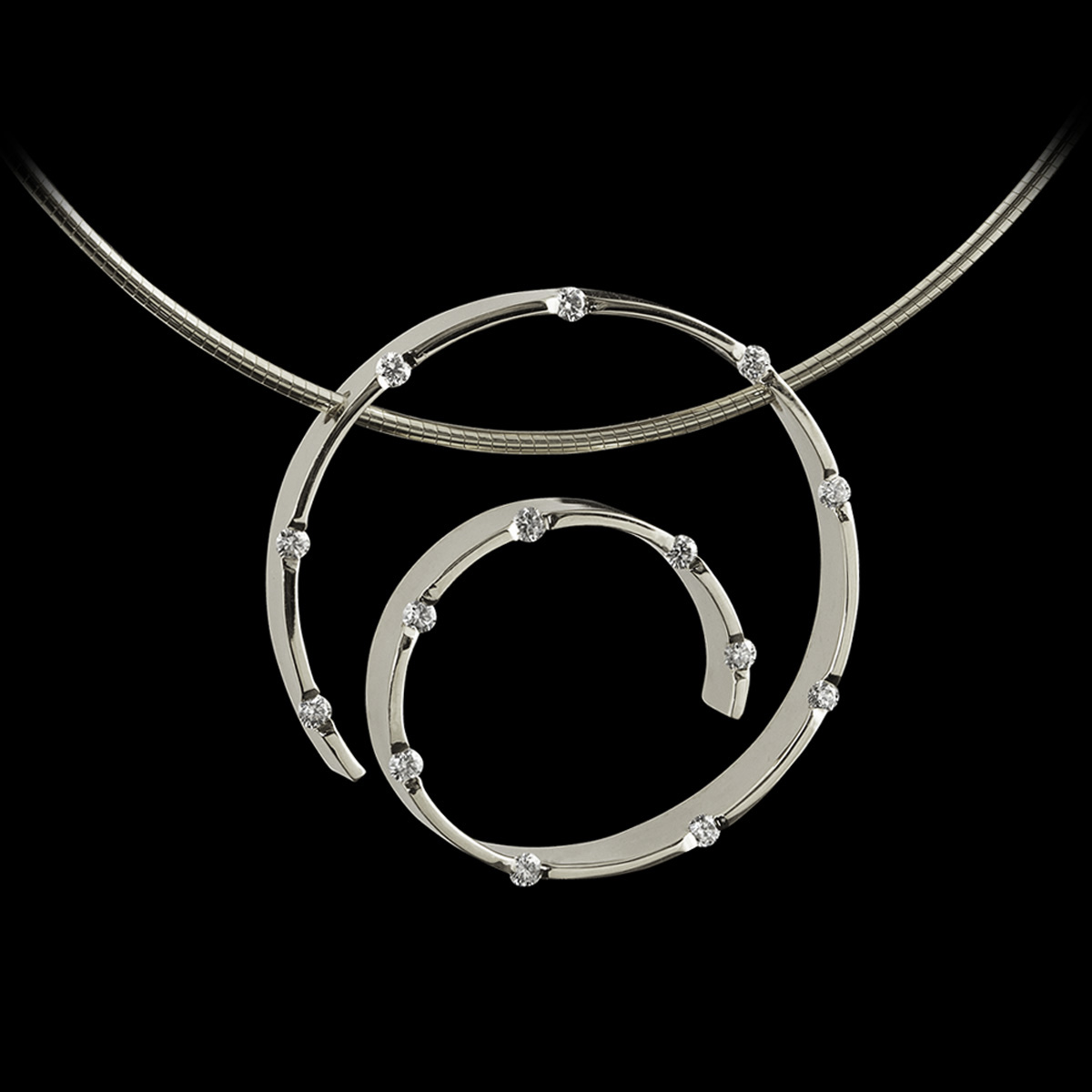 Spirale White Gold Pendant