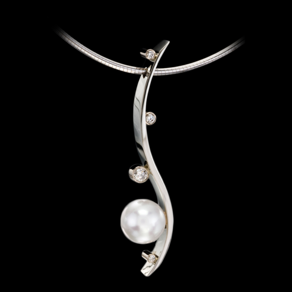 Akoya Pearl Pendant | Waltz | Designer Jewelry by Adam Neeley