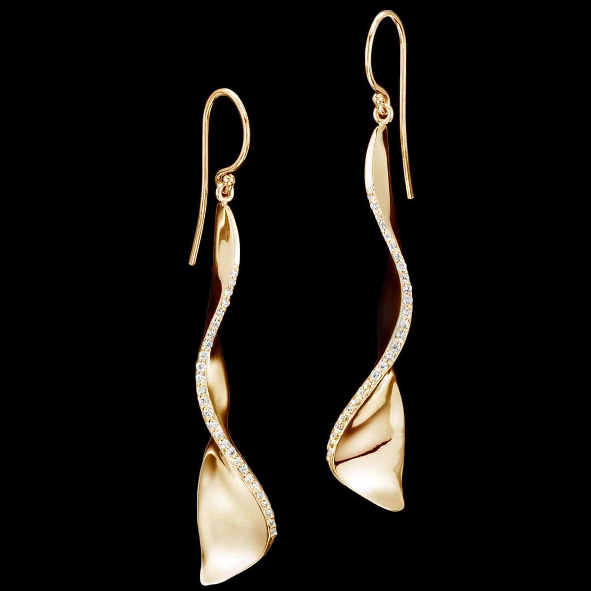 Yellow Gold & Diamond Earrings | Covet Grand