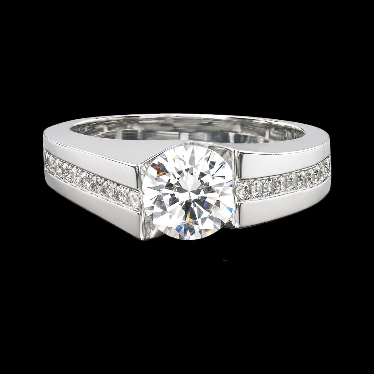 lumina diamond ring modern engagement ring