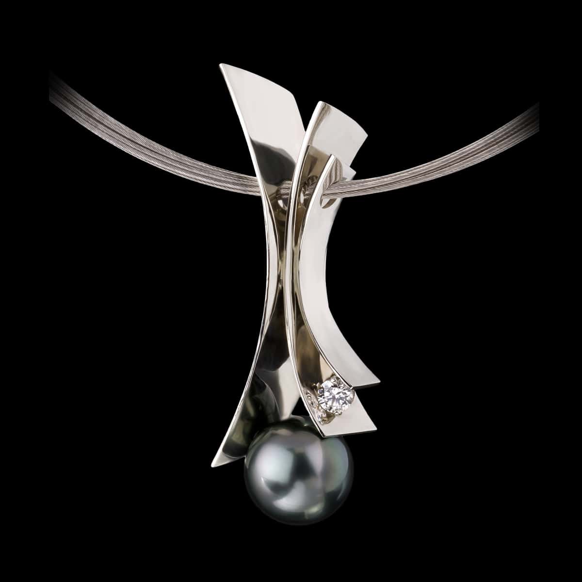 Fiore del Mare Pendant with Tahitian Pearl