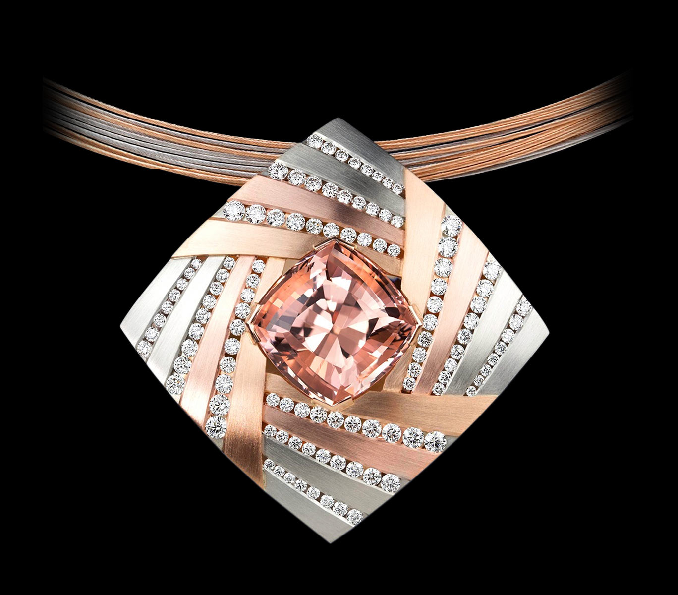 Cosmos Morganite Pendant