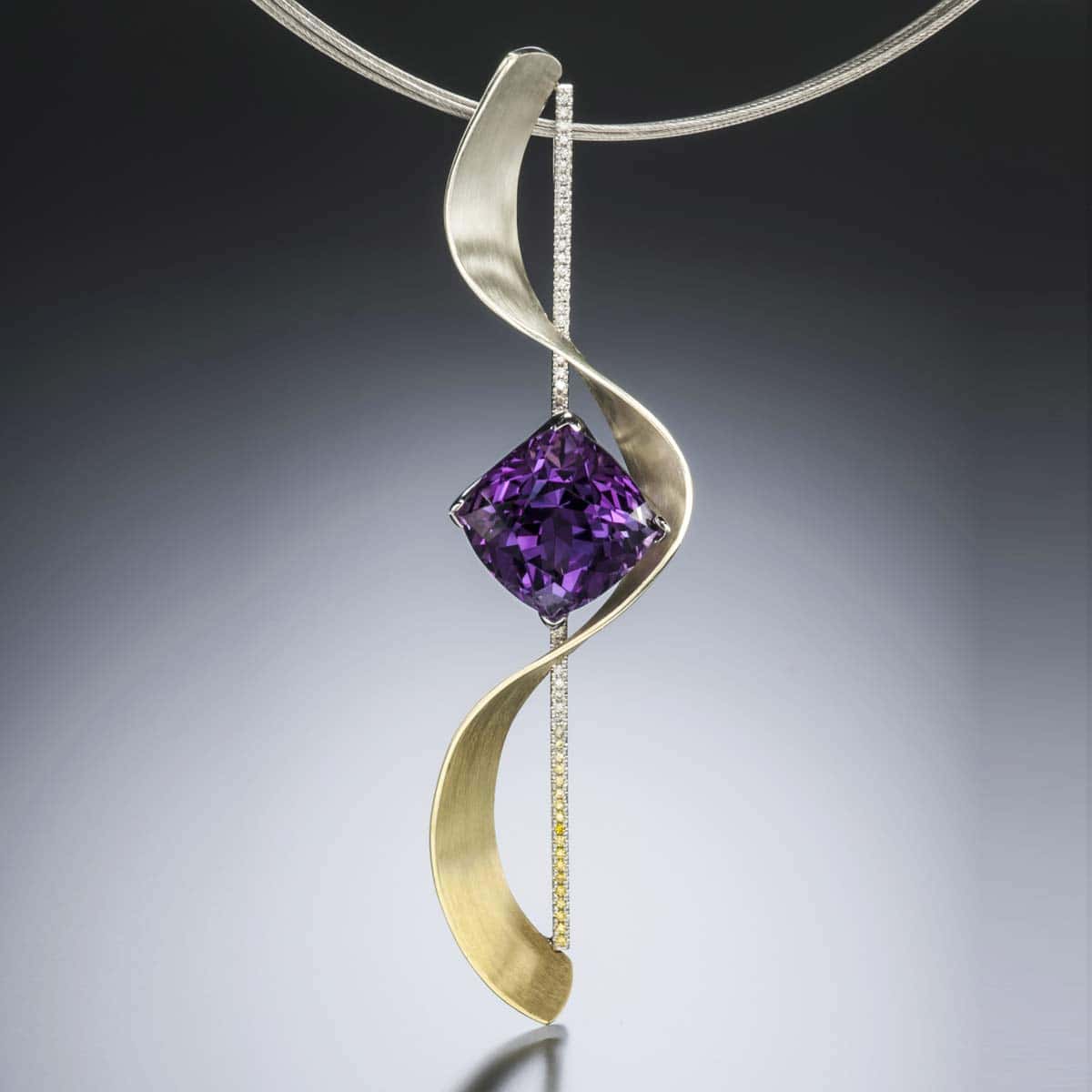 Accento Amethyst Pendant Spectra Gold