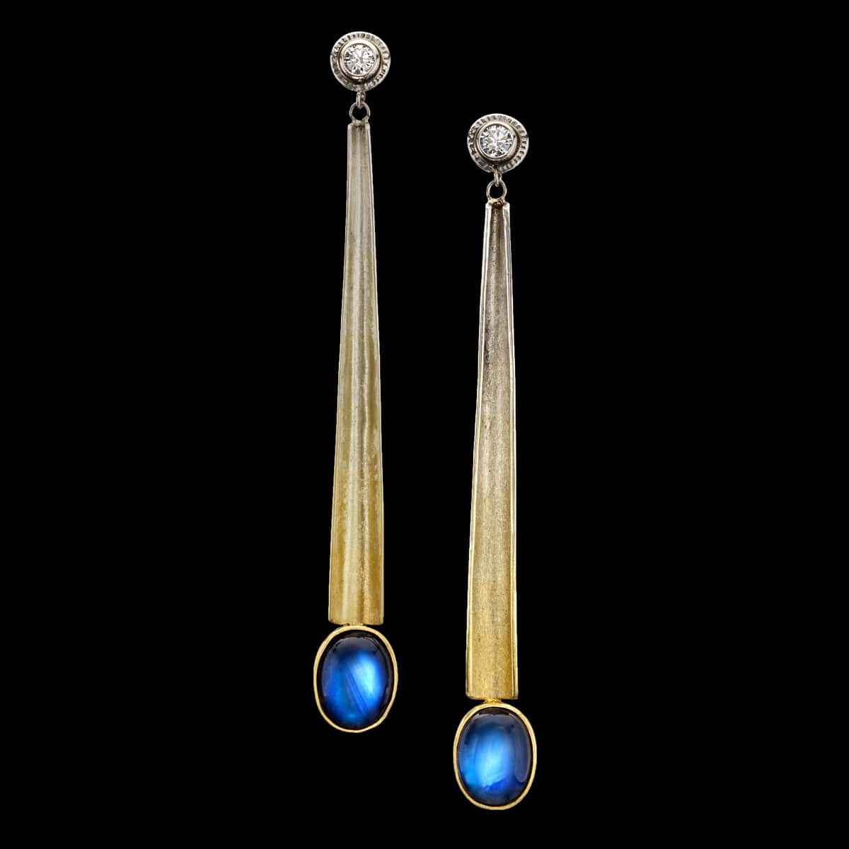 Egyptian Moonstone Earrings Spectra Gold