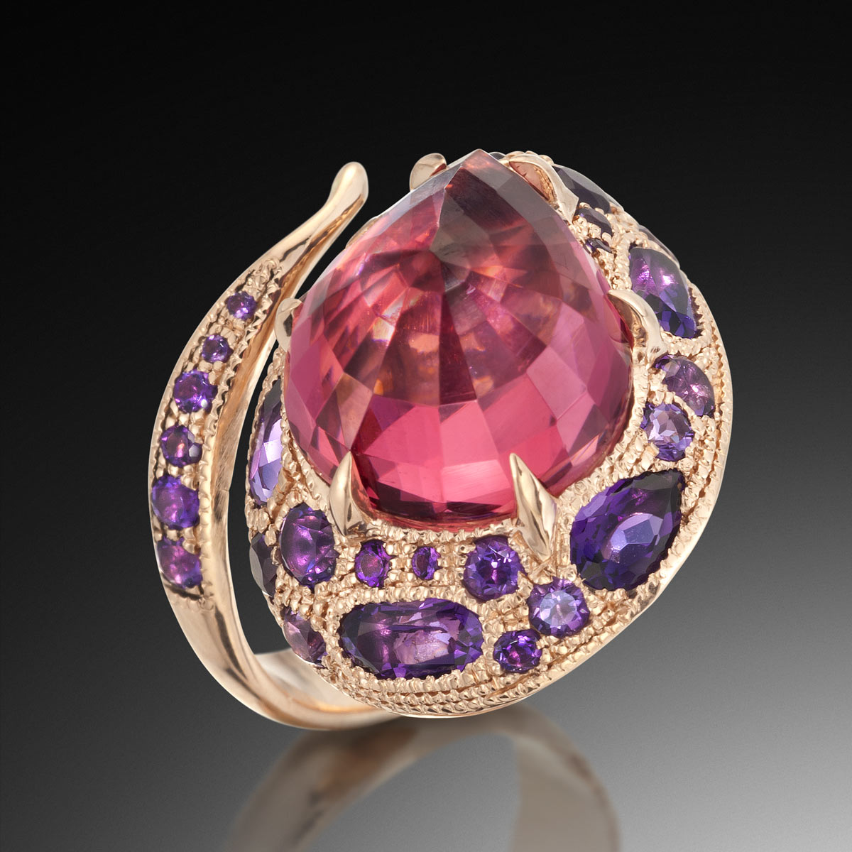 Rose Rubellite Tourmaline Ring