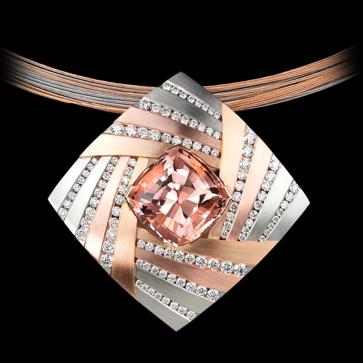 Cosmos Morganite pendant