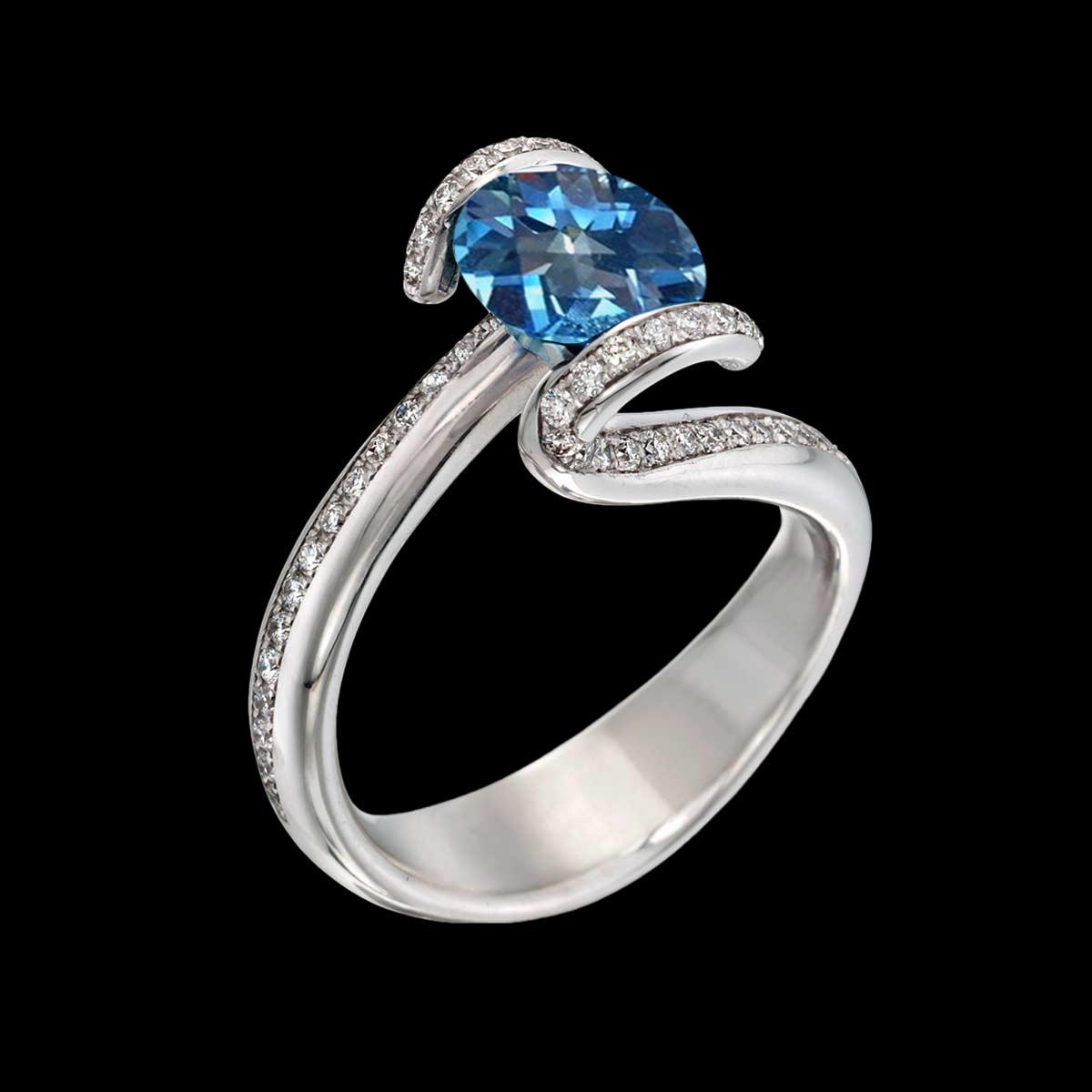 Sonata Blue Topaz Ring
