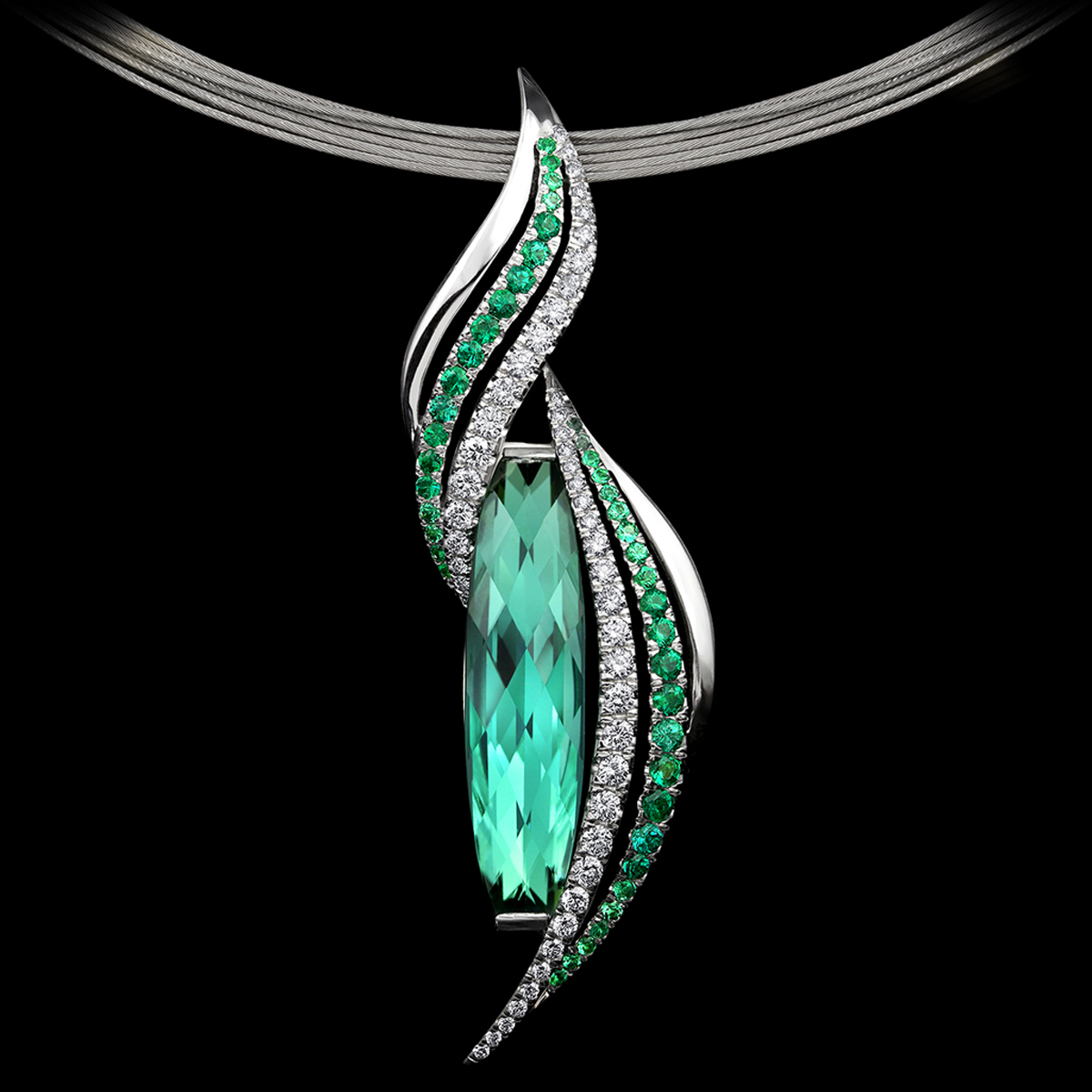 Emerald Flame Pendant