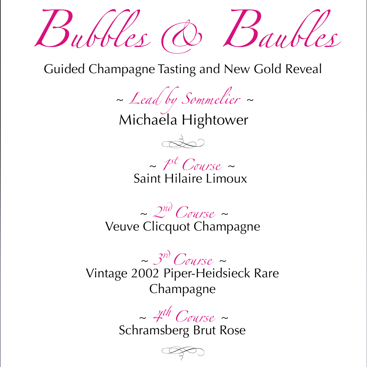 baubles event menu