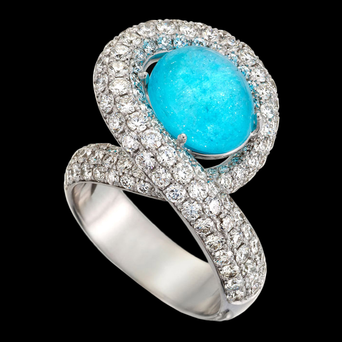 rare gemstone jewelry Paraiba Tourmaline Aria Ring