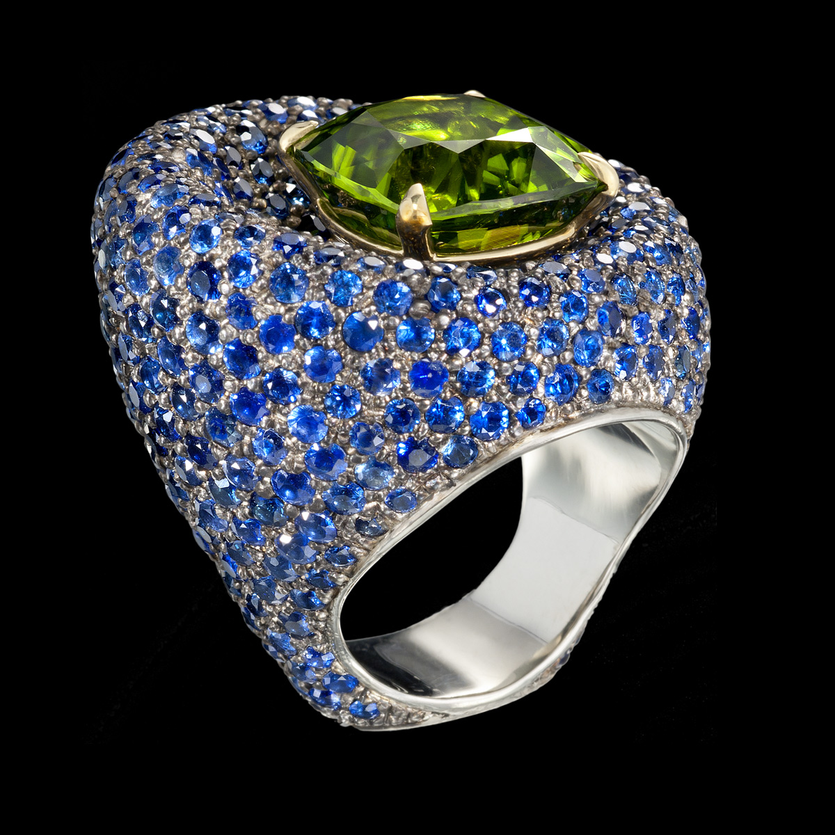 Peridot Ring - Sapphire Ring- Di Lusso - Couture Jewelry Portfolio