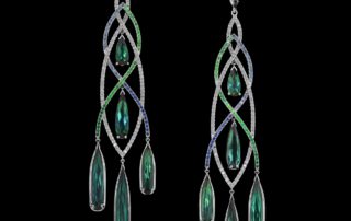 emerald chandelier earrings