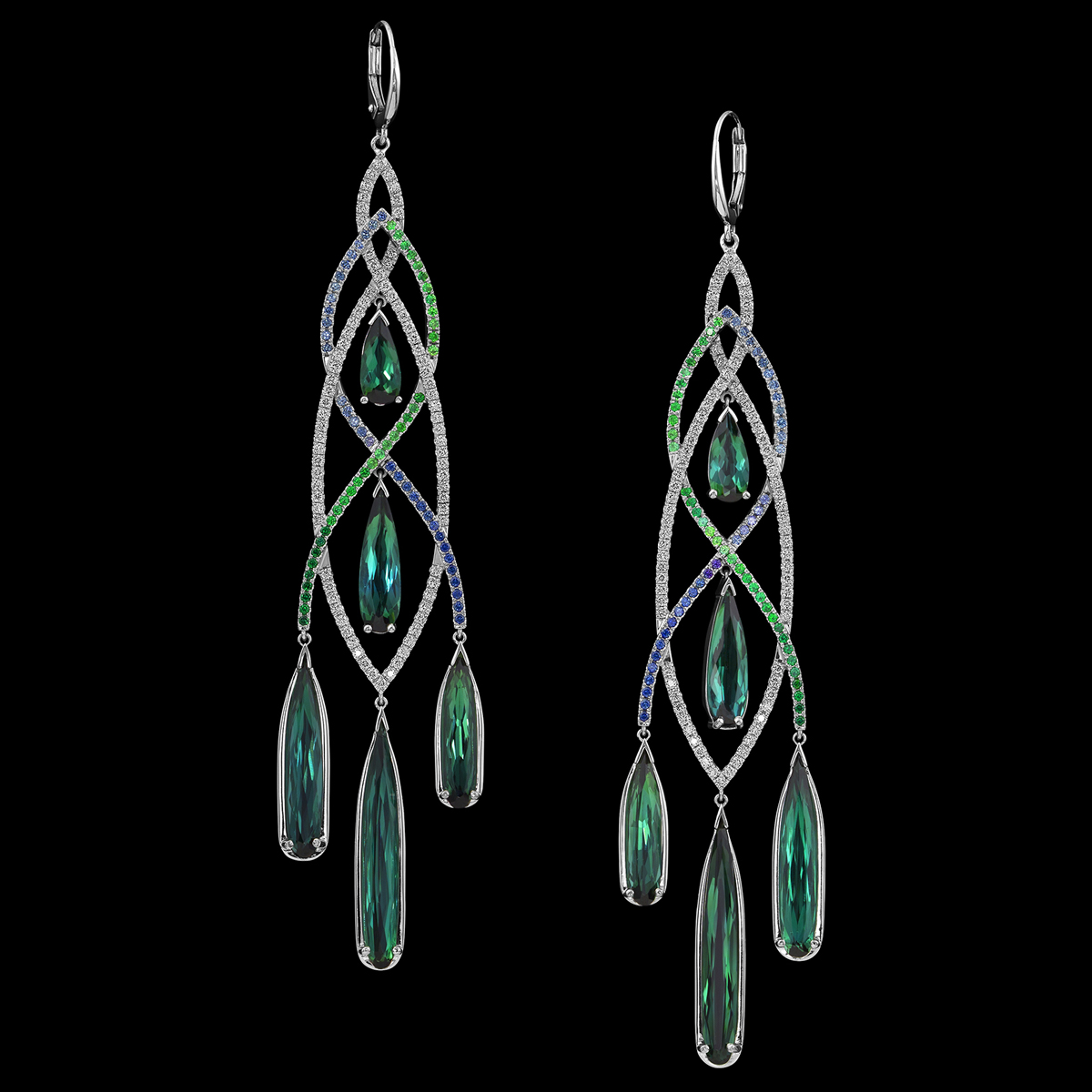 Emerald Chandelier Earrings