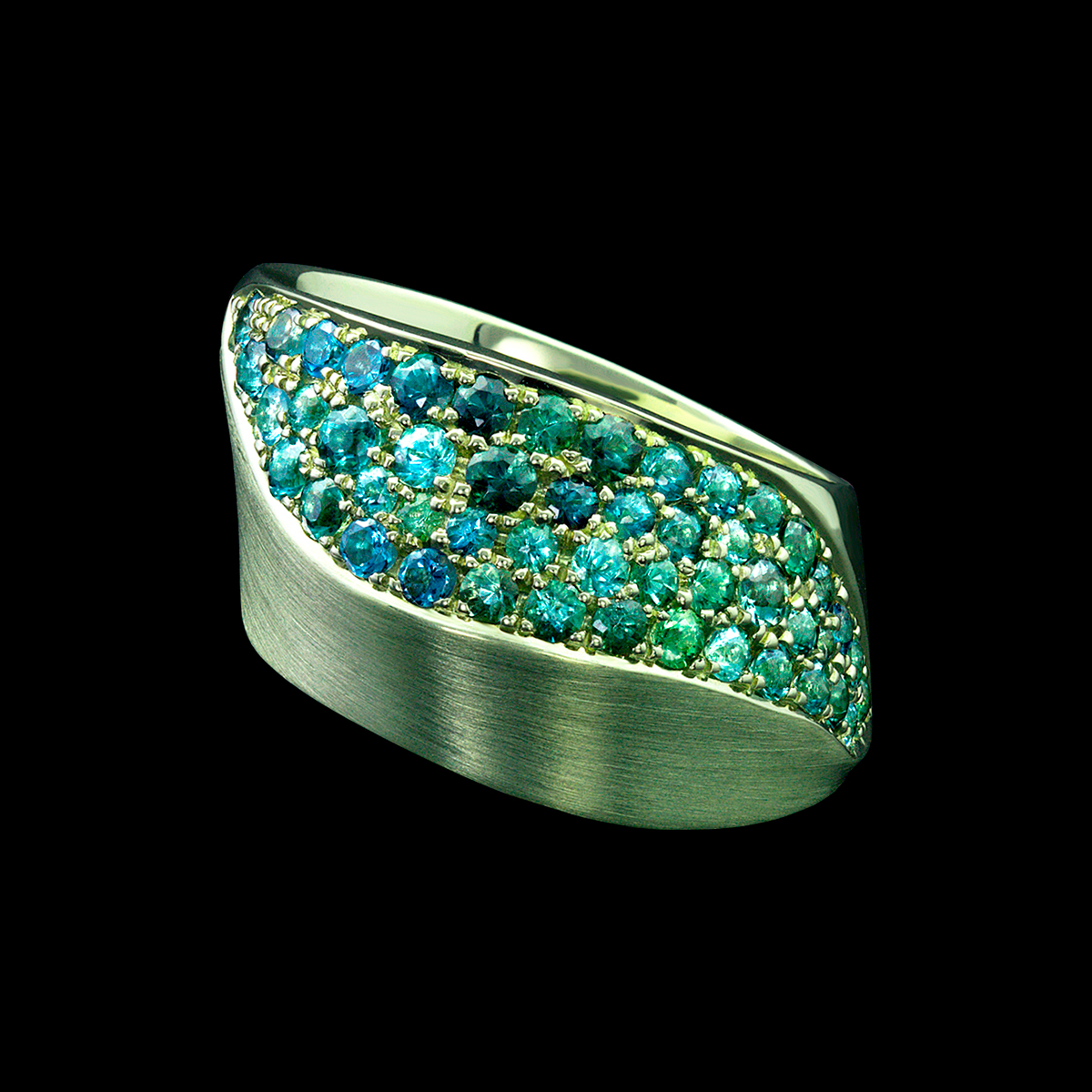 Dune Blue Green Tourmaline Ring