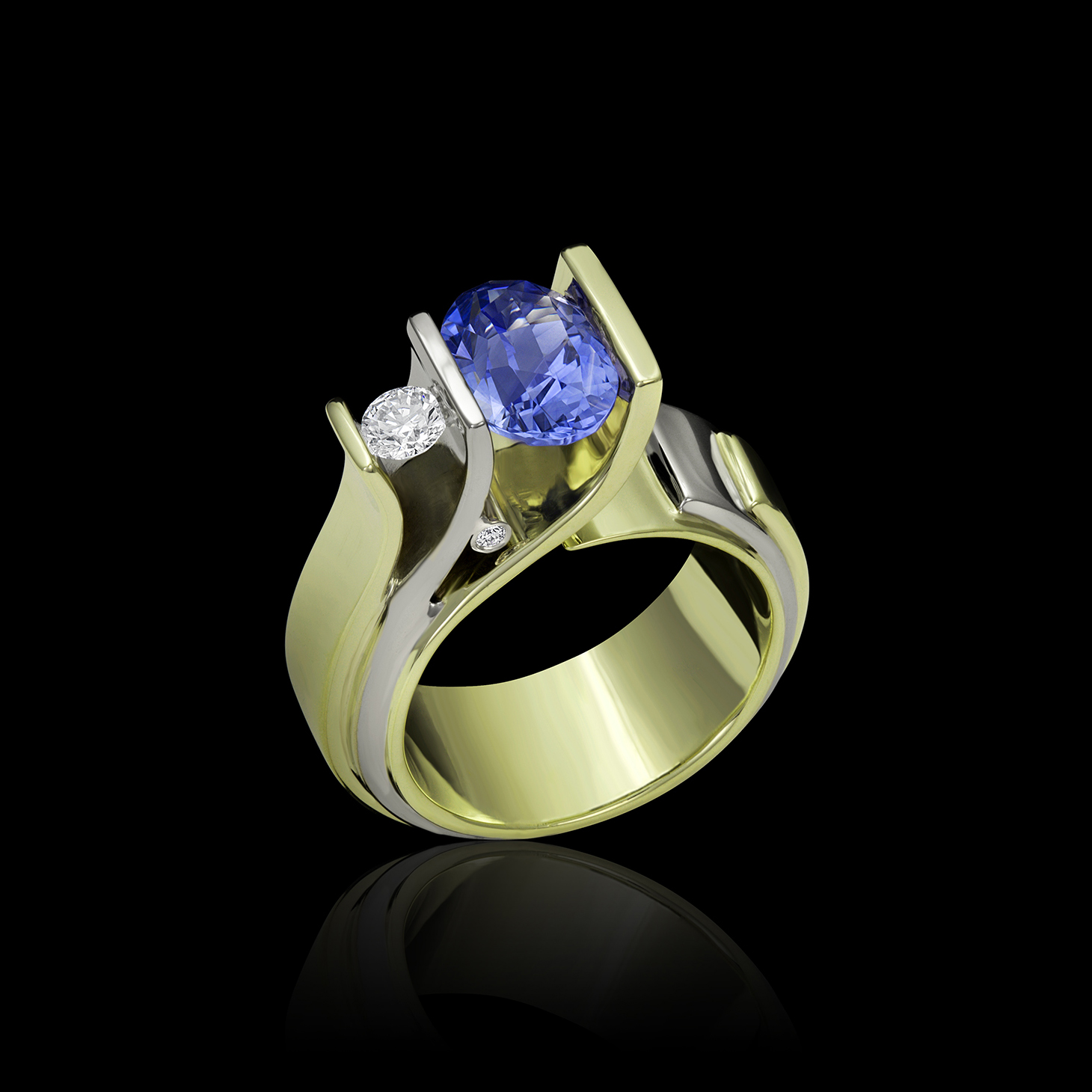 Sapphire Ring Fiore Grande in VeraGold™