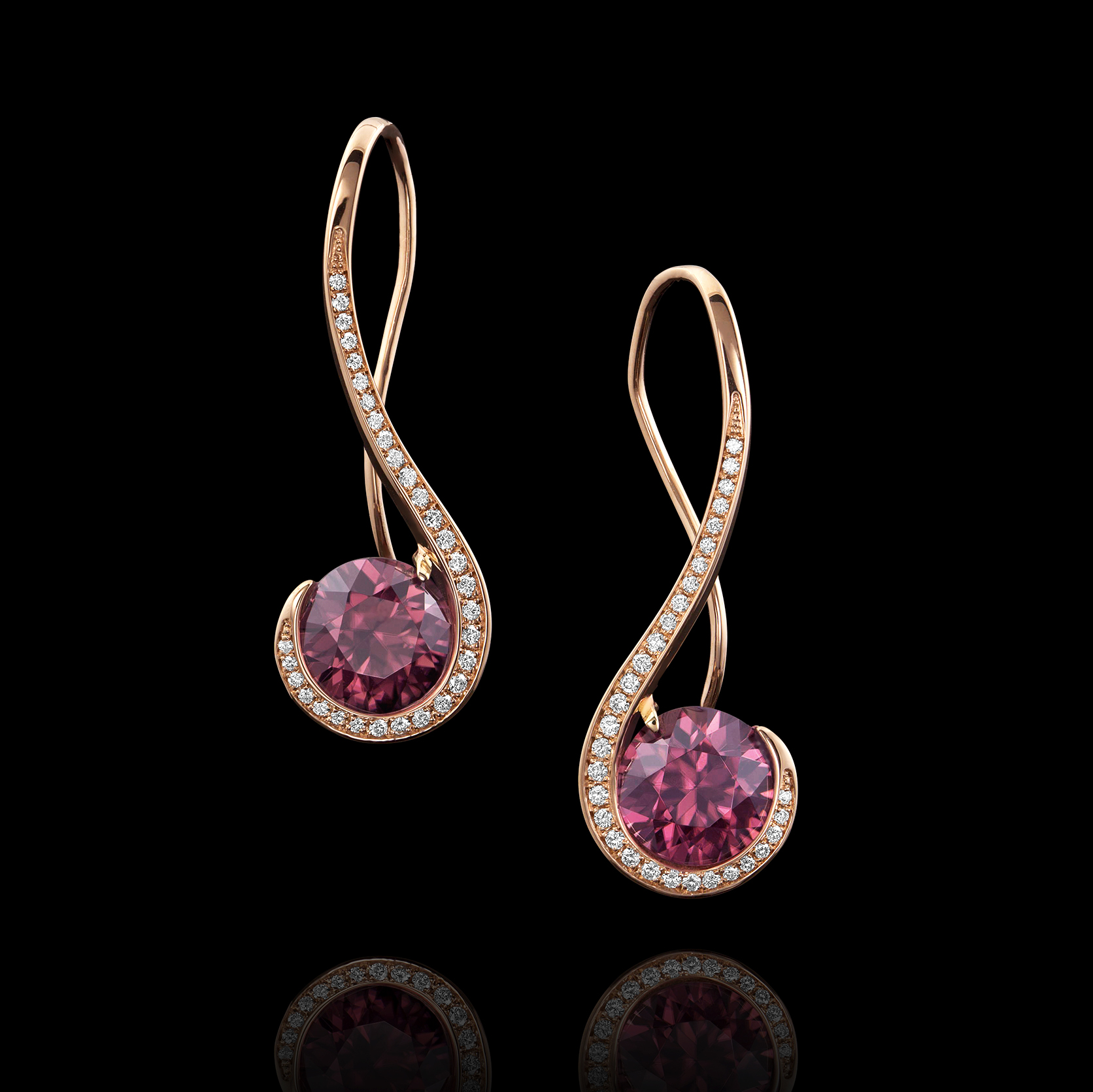 Zircon Diamond Gold Earrings Grace