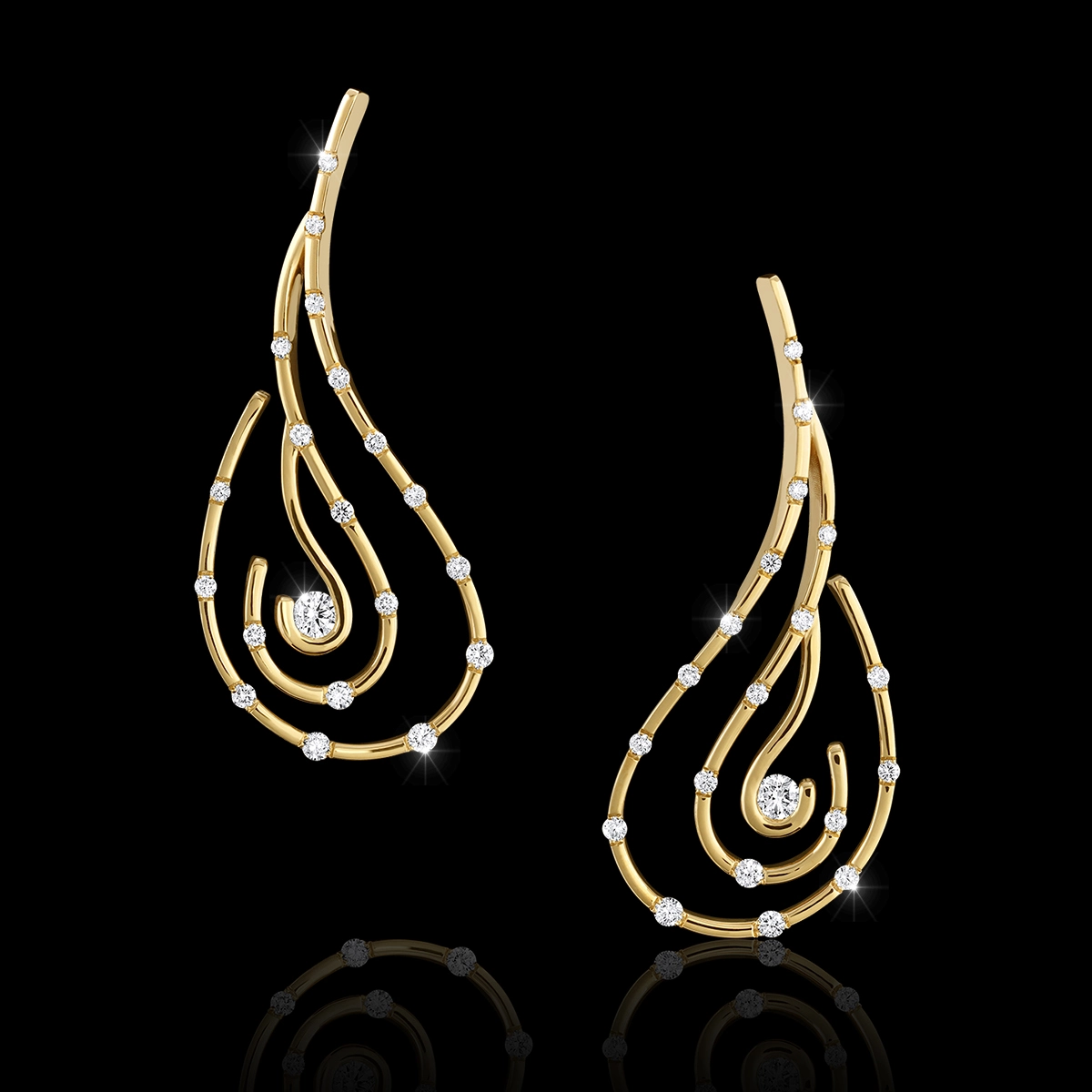 Diamond & Gold Earrings | Delíce