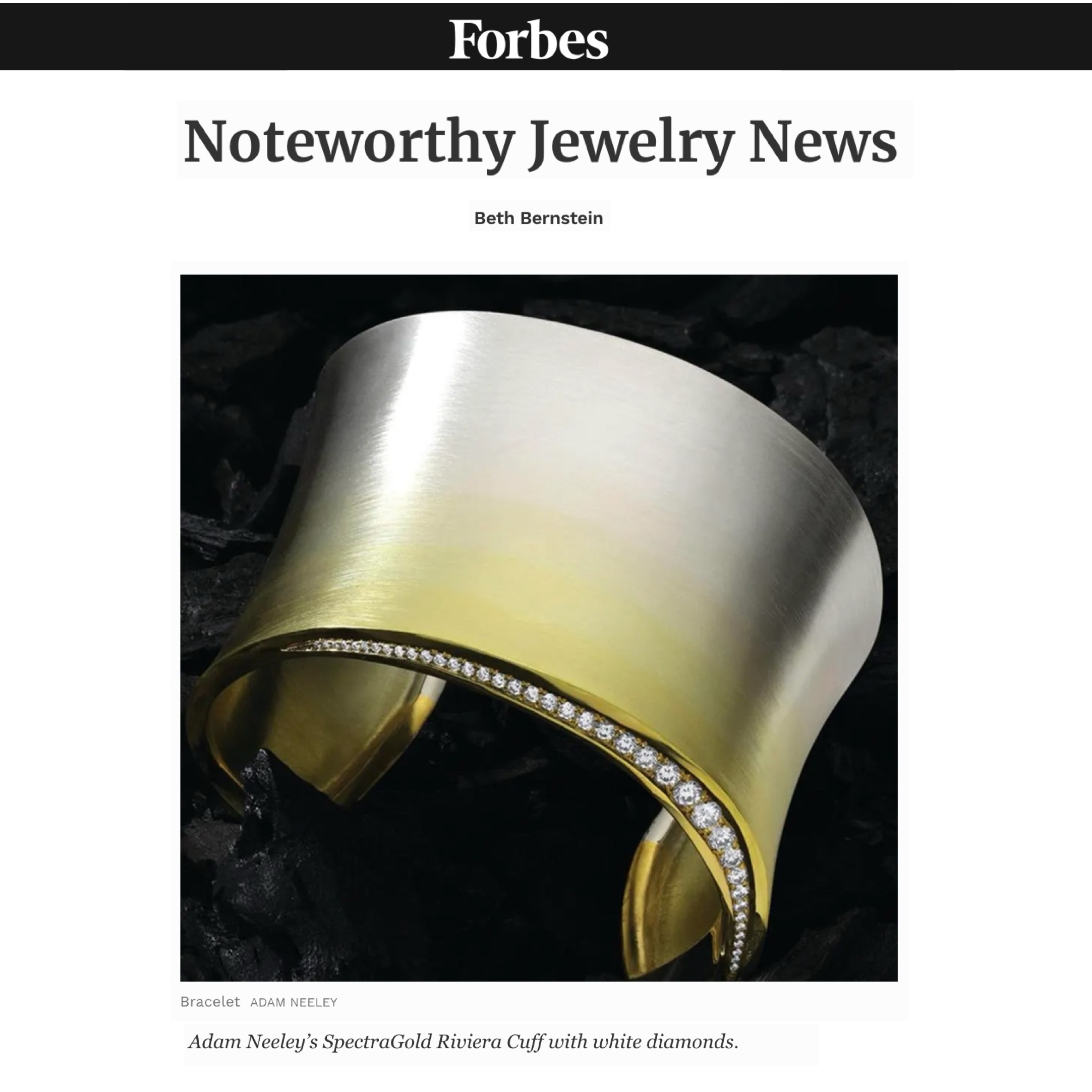 Forbes Noteworthy Jewelry News