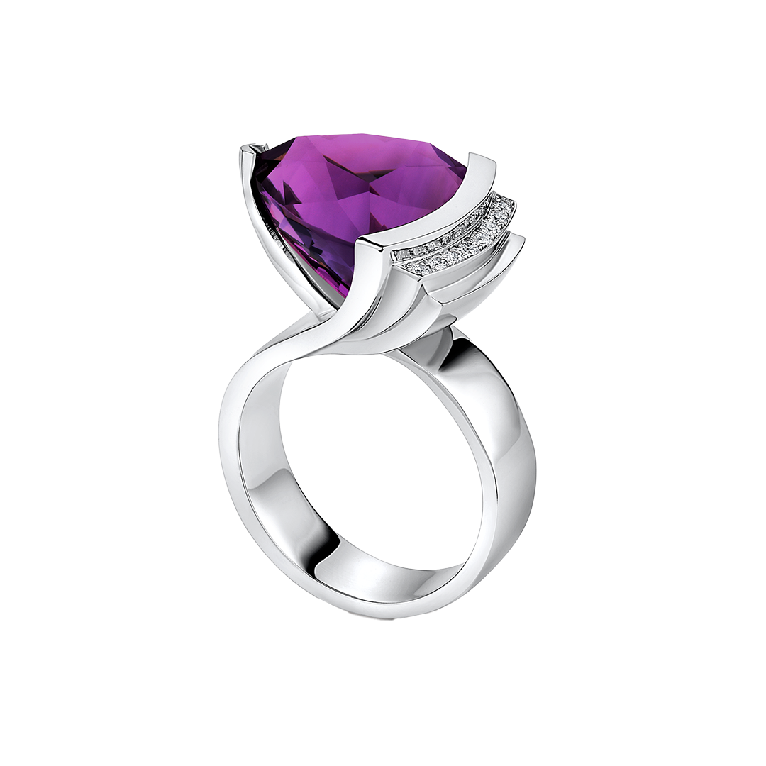 Bougainvillea Amethyst Ring