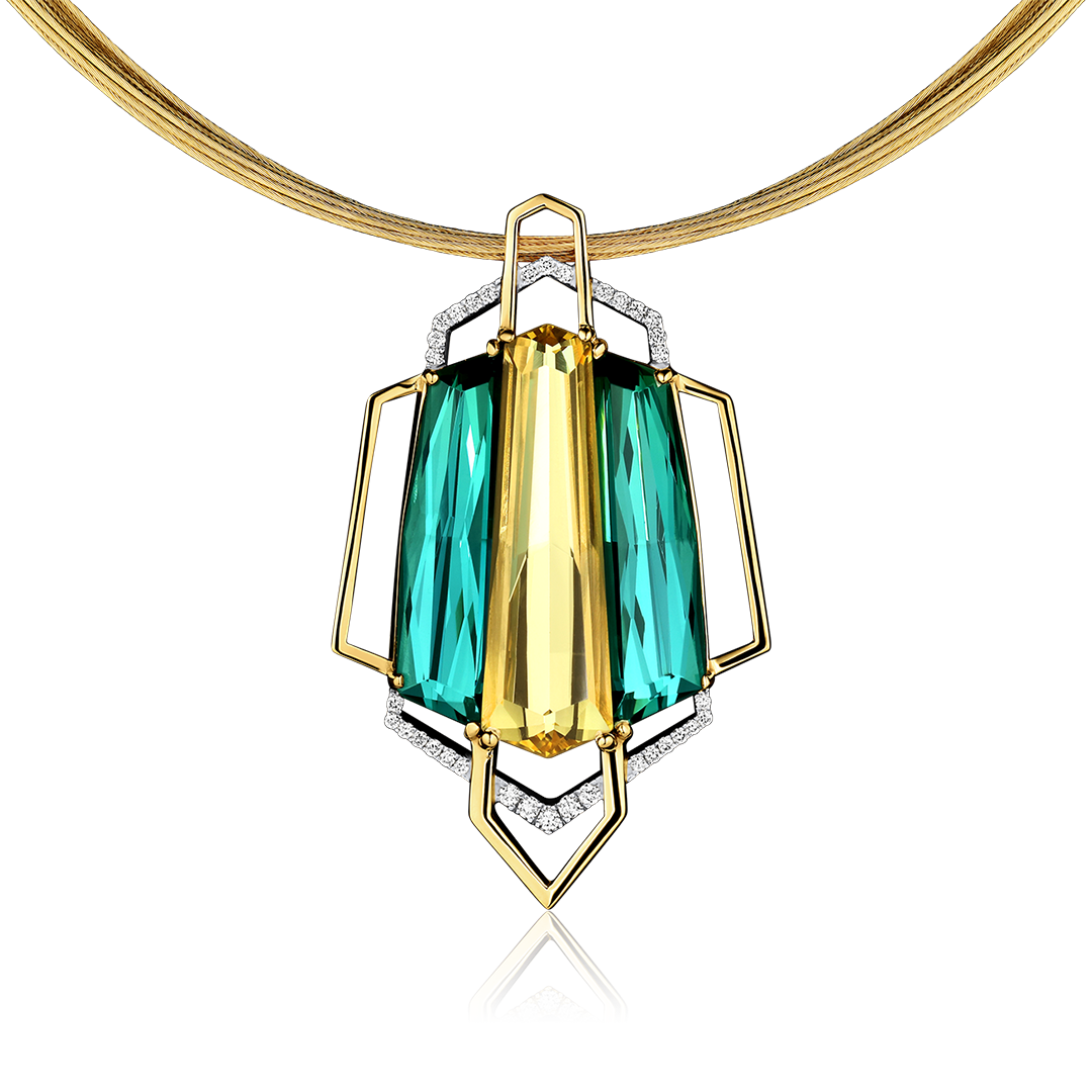 Triptyque Beryl & Tourmaline Necklace
