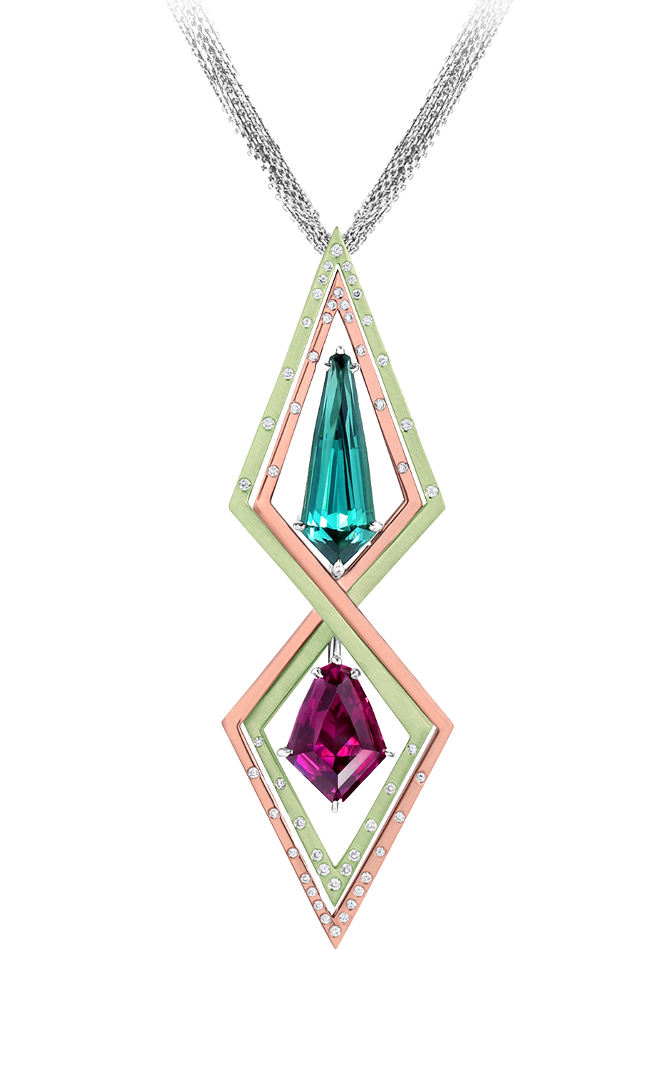 Forze Tourmaline & Garnet Necklace