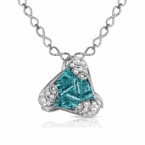 Aquamarine, Diamond and Platinum Necklace | Regina